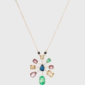 Gemstone Starburst Pendant Necklace